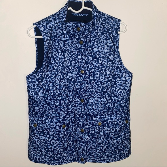 Talbots Blue and White Patterned Vest - Picture 1 of 9
